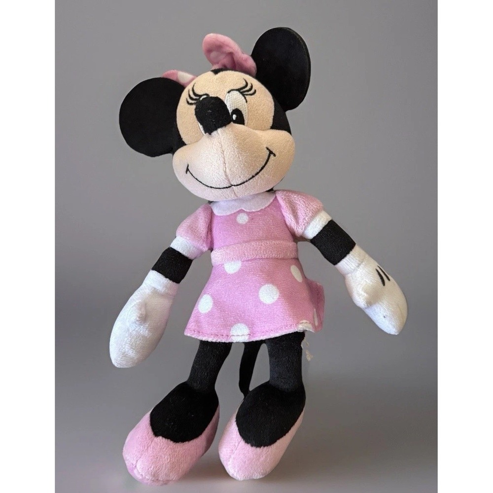 Walt Disney MINNIE MOUSE Disney Jr PINK‎ DRESS 9" Plush STUFFED ANIMAL TOY